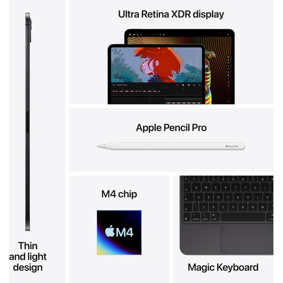 Apple iPad Pro 13" 2024 256GB Wi-Fi + Cellular - Silver - Image 9