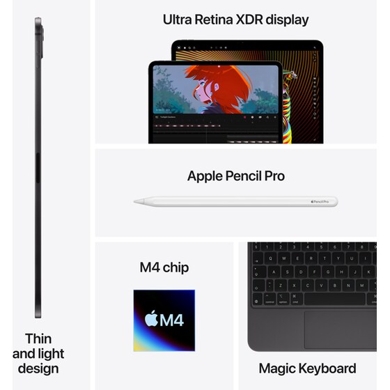 Apple iPad Pro 13" 2024 512GB Wi-Fi + Cellular - Space Black - Image 9