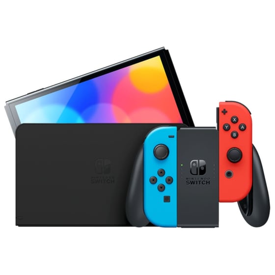 Nintendo Switch OLED Model Neon Blue/Neon Red - Image 3