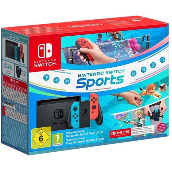 Nintendo Switch 2019 Sports Bundle - Neon Blue/Red