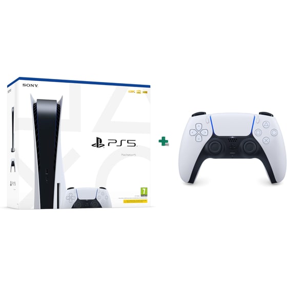 PlayStation 5 Slim & DualSense Wireless Controller - White