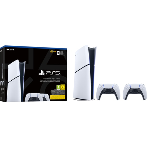 PlayStation 5 Digital Edition Slim & DualSense Wireless Controller - White
