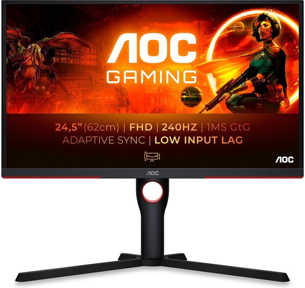 AOC 25G3ZM/BK 25.0" VA 240Hz Pivot FHD