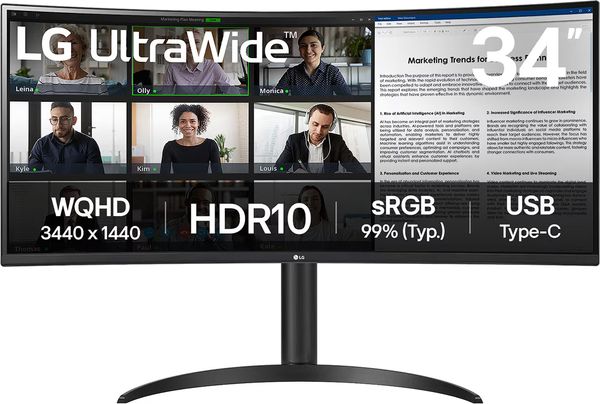 LG 34WR55QK-B 34.0" WQHD VA LED