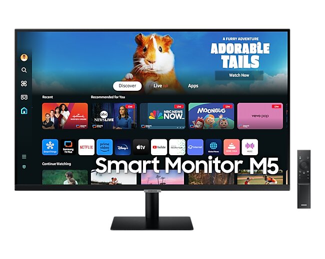 Samsung LS32DM500EUX 27.0" Smart Monitor with Streaming Apps and Speakers