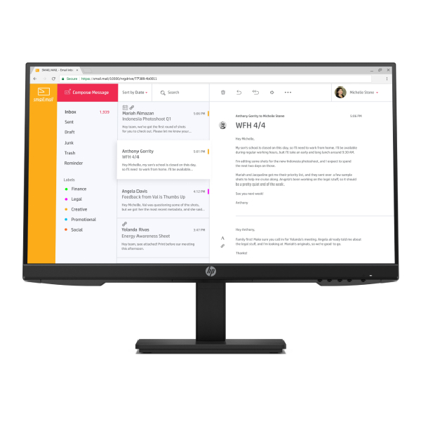 HP P24H G4 7VH44AA 24.0" Business PC Monitor