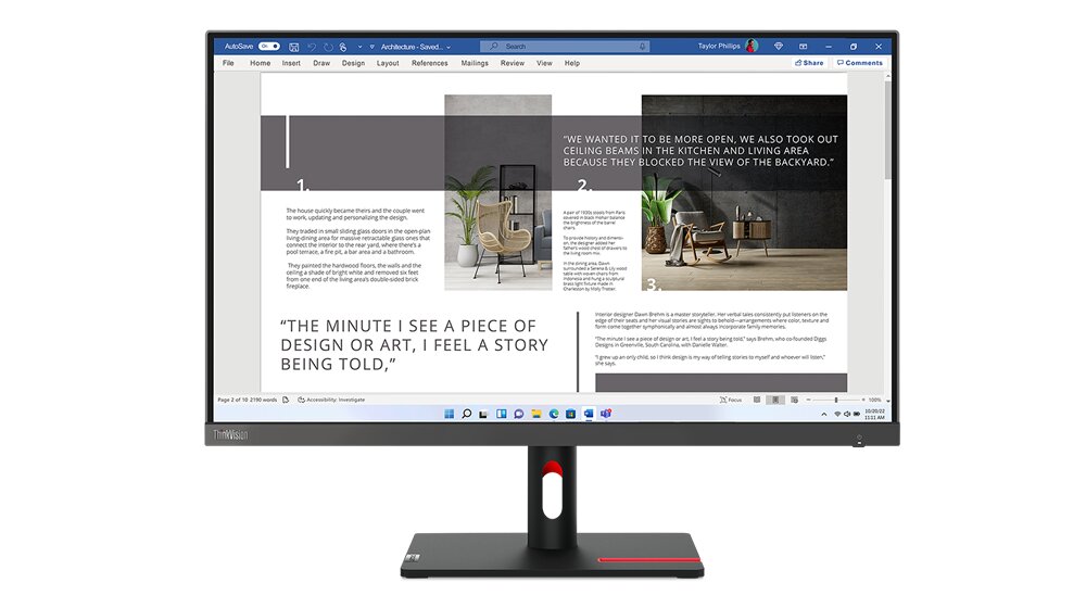 Lenovo S27I-30 27.0" 100Hz Business Monitor
