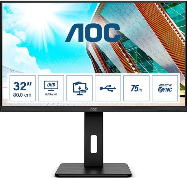 AOC U32P2 31.5" VA 4K ULTRA HD LED BLACK