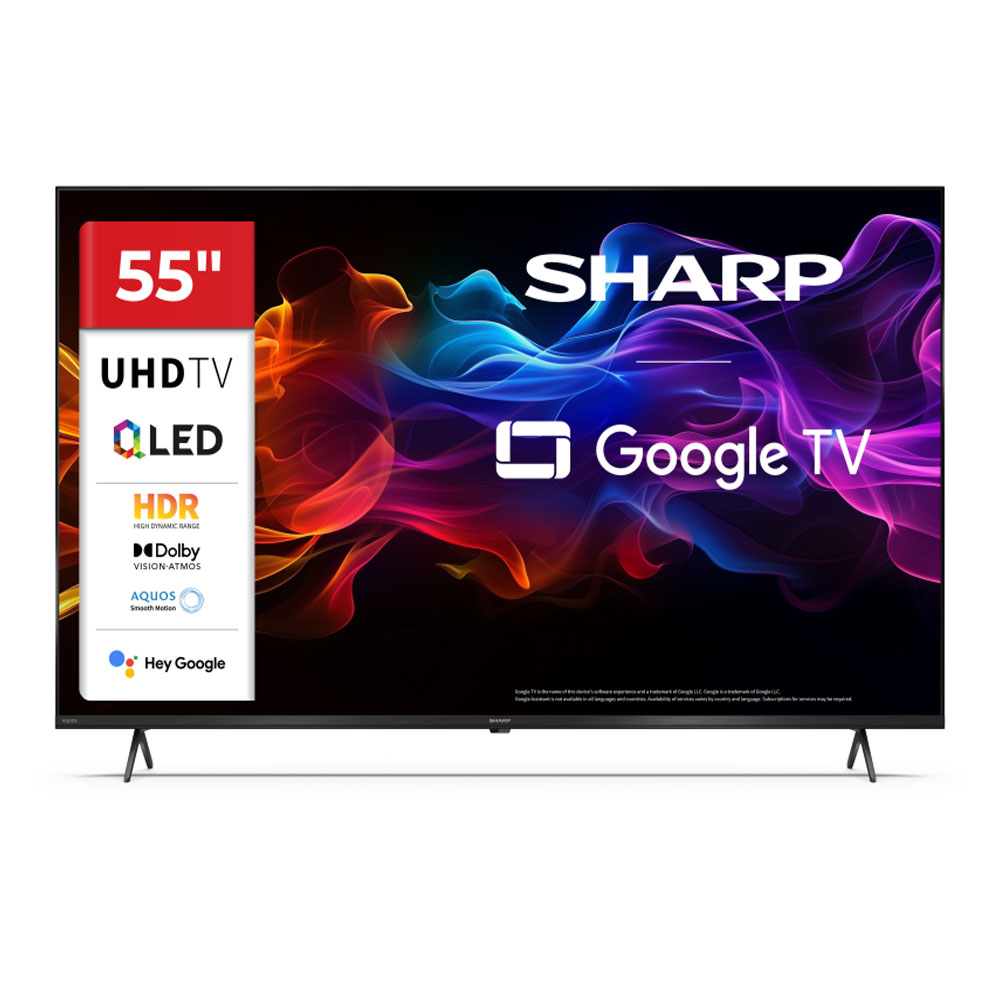 SHARP 55HP5265E 4K UHD QLED Smart Google TV black