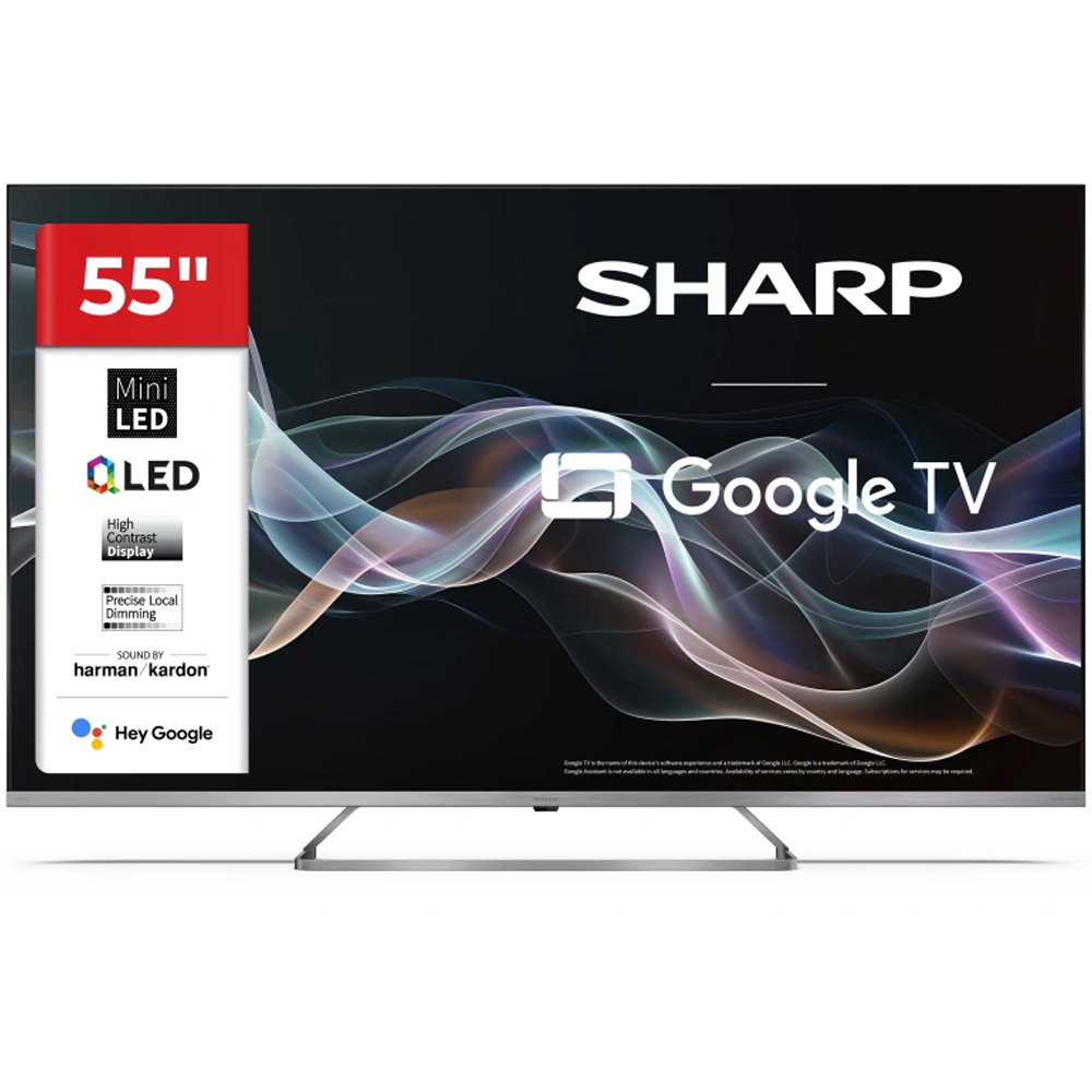 SHARP 55JP7265E 4K UHD QLED MiniLED Smart Google TV black