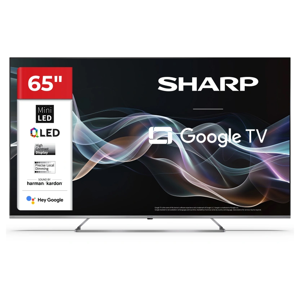 SHARP 65JP7265E 4K UHD QLED MiniLED Smart Google TV black