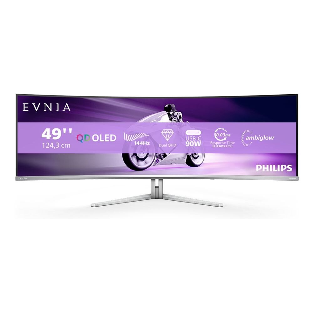 Philips Evnia 8000 OLED DQHD 49'' 0.03ms 144Hz Ambiglow Curved Gaming Monitor (49M2C8900L/00)